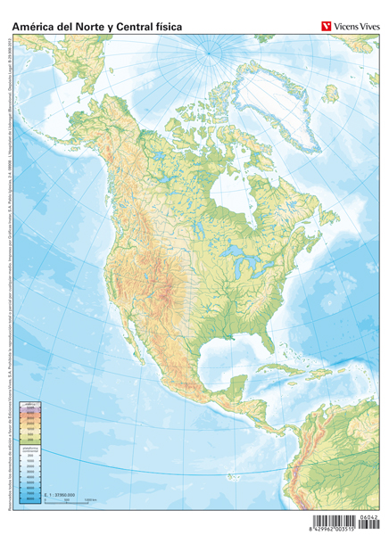 América del Norte y Central física